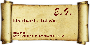 Eberhardt István névjegykártya